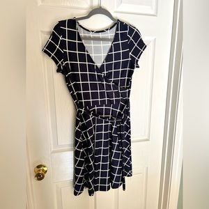 Cute navy plaid dress